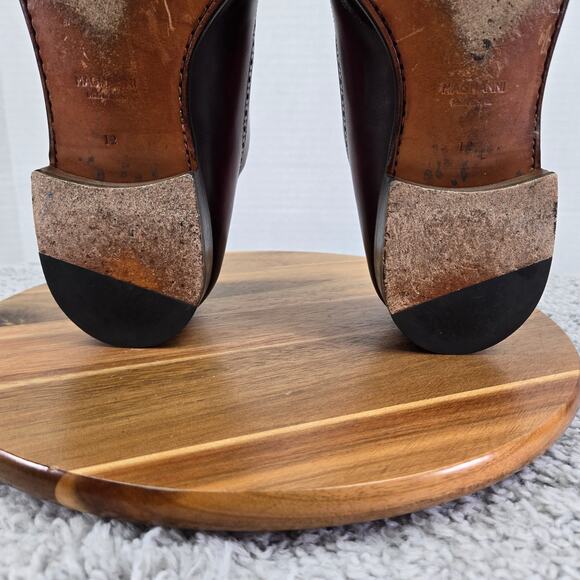 Magnanni Manolo Cognac Brown Medallion Toe Burnished Brogue Oxford Mens 12 M - Picture 11 of 15